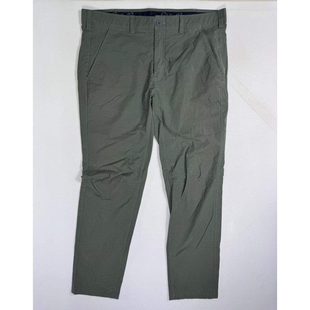 Eddie Bauer Mens Horizon Guide Chino Pants Green 38x32 (39x32) Travel Outdoor